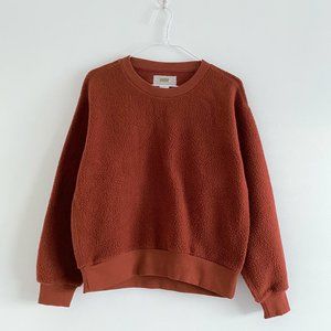 EVERLANE The ReNew Fleece Sweatshirt, NWOT, Cinnamon Color, Size Small